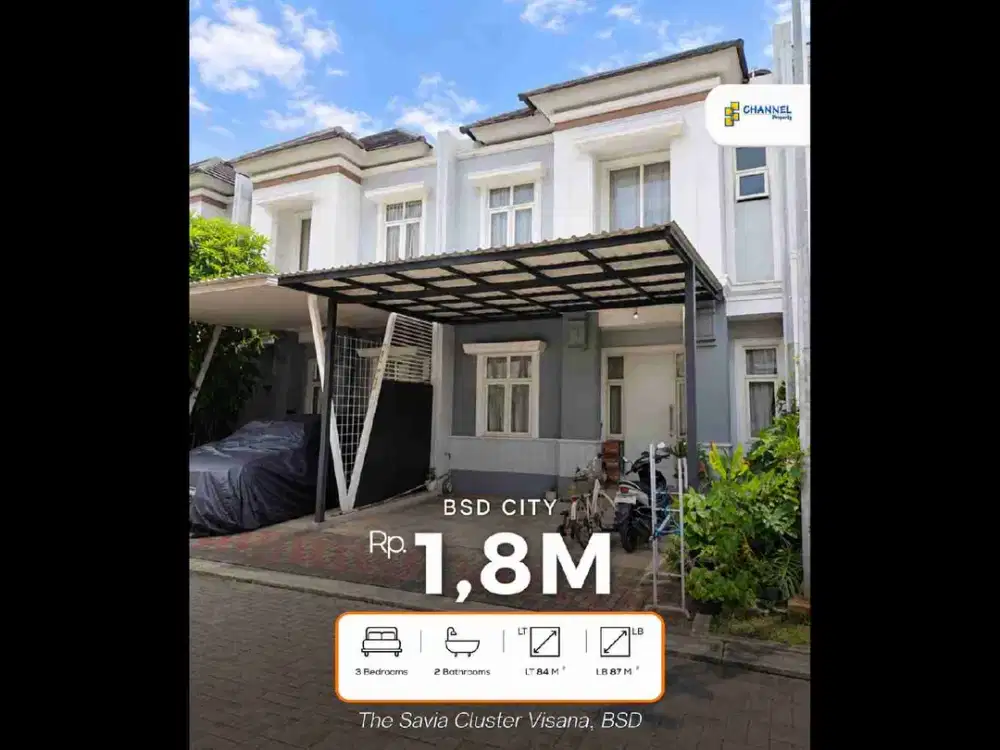 Jual Rumah Cluster 2 Lantai The Savia BSD City, St