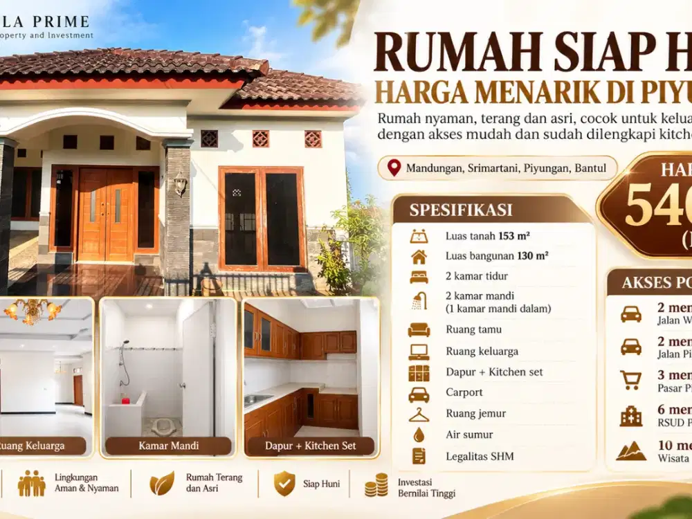 Dijual Rumah Siap Huni di Jogja Dekat RSUD Prambanan 500 Jutaan