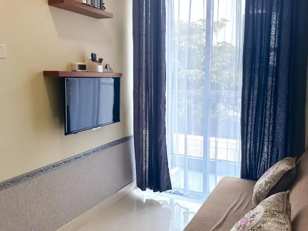 Sewa Apartemen Puri Mansion Tower Beryl. LB 37 m2, 1 BR, Furnihsed. Hrg 47 juta/tahun
