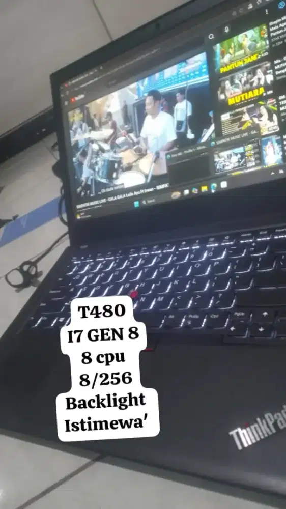 Lenovo Thinkpad t480 i7 gen 8 backlight