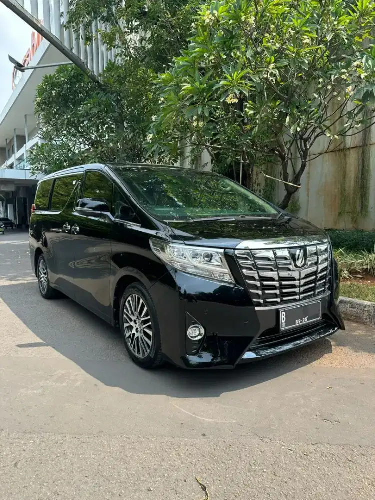 TOYOTA ALPHARD G ATPM AT 2016 FACELIFT LOW KM BLACK ON BEIGE RECORD