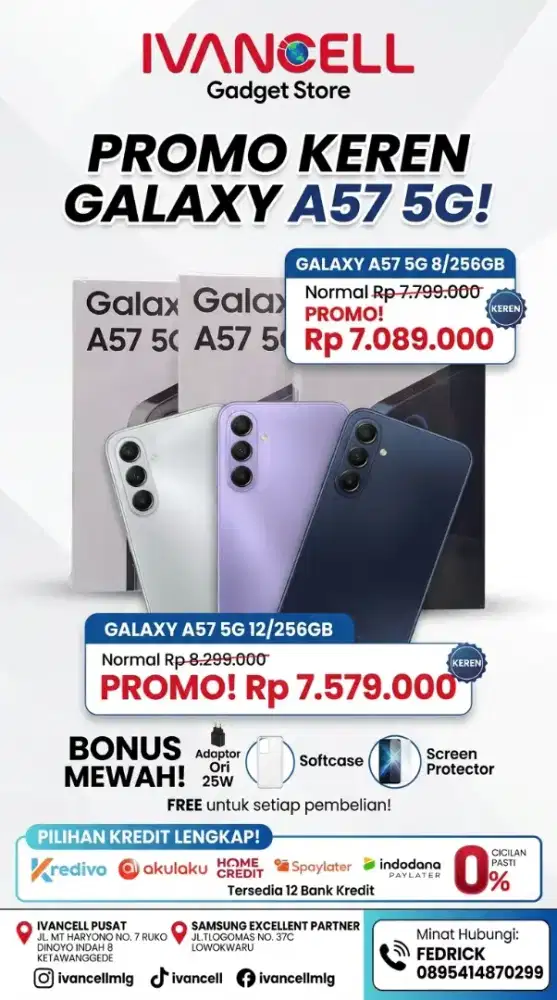 SAMSUNG A57 SERIES, DILUARAN SUDAH 9JTAN, KITA KASIH HARGA TERBAIK