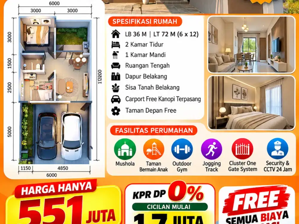 jual rumah baru ready tipe new avelin lokasi Java residence cluster 5 sukodono sidoarjo