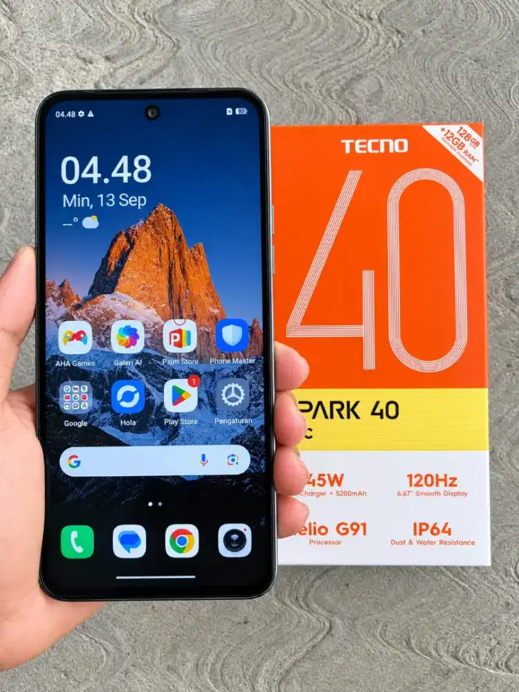 Tecno spark 40 Ram internal 6+6/128 GB