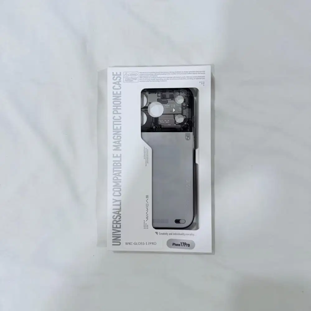 [JUAL MURAH] WAKCAS Gloss Black See-Through Magsafe iPhone Case 17 PRO
