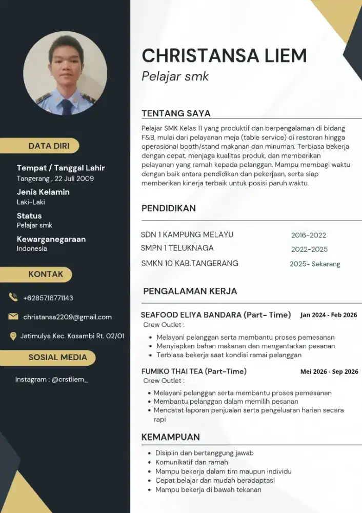 mencari pekerjaan waiters, packing, barista, dll