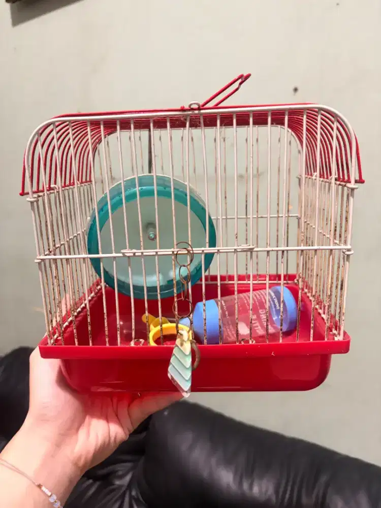 Kandang Hamster Mini Set + Roda Putar DIY & Botol Minum (Murah)