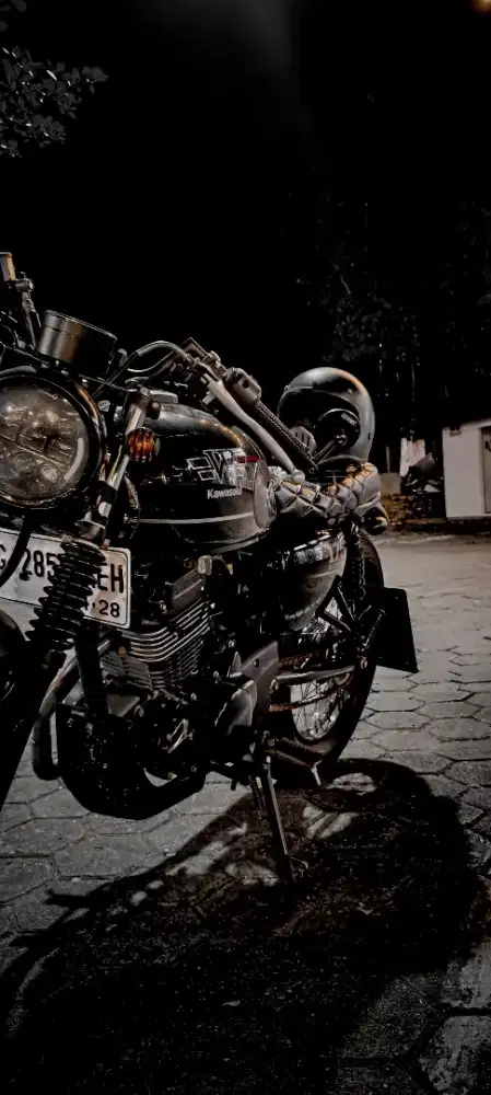 dijual motor w175 cafe race aksesoris full merk Custom kit