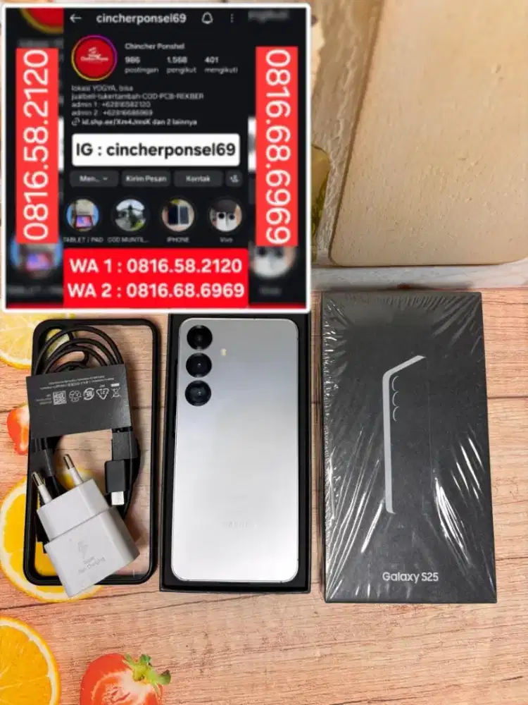 hp likeNEW SAMSUNG S25 5g 12/512 istimewa MULUS free adaptor n case