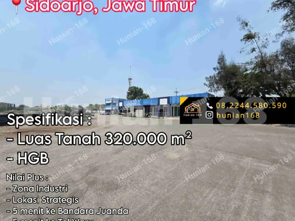 Gudang Pabrik Tanah Bekas Pabrik Industri Raya Taman Sidoarjo Jemundo Trosobo Sepanjang Kletek Betro Sedati Waru Gedangan Buduran Lingkar Timur Kota Krian Raya Gilang
