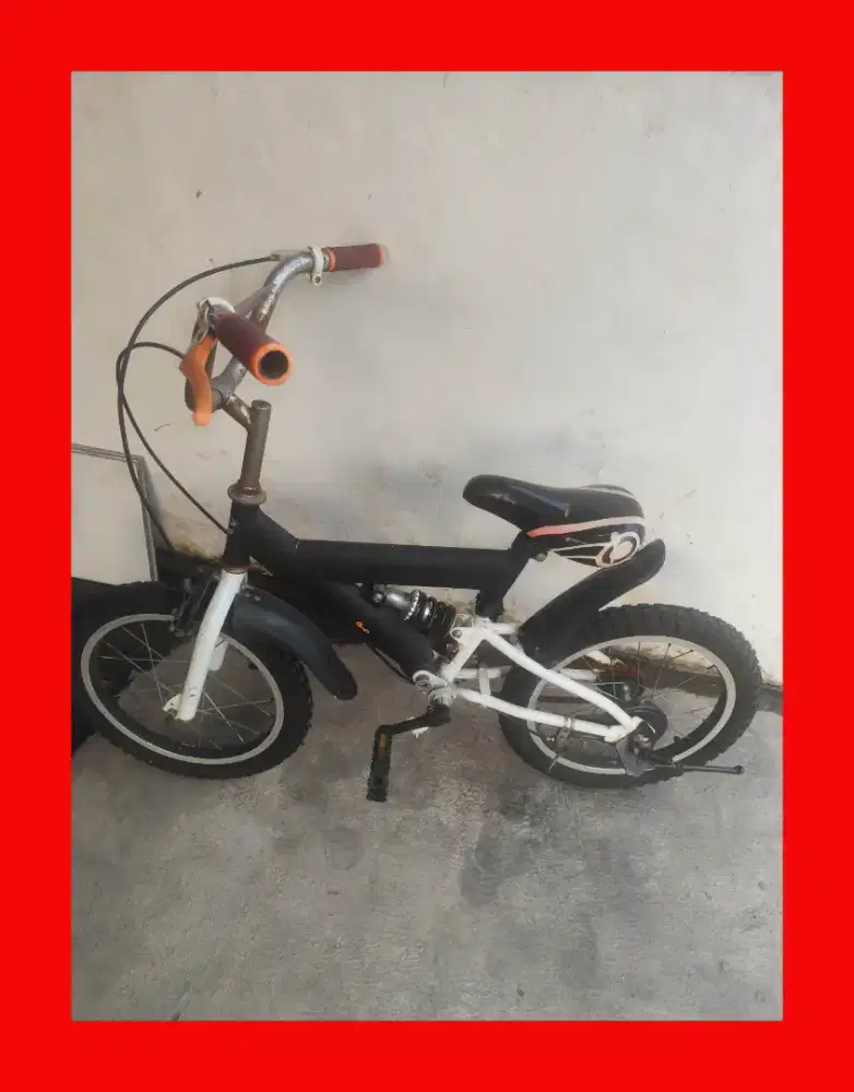 Sepeda anak R16 ban ring16 hitam khusus cowo lelaki jual cepat murah