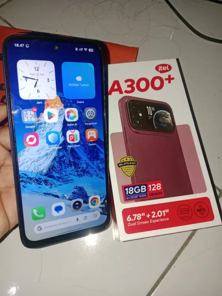 Itel A300 plus ram 6+6/128gb fullset mulus garansi panjang ada fitur