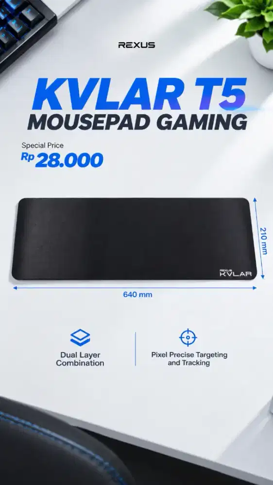 mousepad gaming rexus KVLAR T5