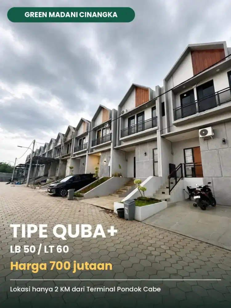 DIJUAL RUMAH 2 LANTAI 700JUTAAN LINGKUNGAN ISLAMI