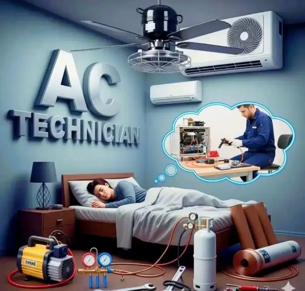 Jasa Service AC, Bongkar pasang AC, Service mesin cuci & Kulkas