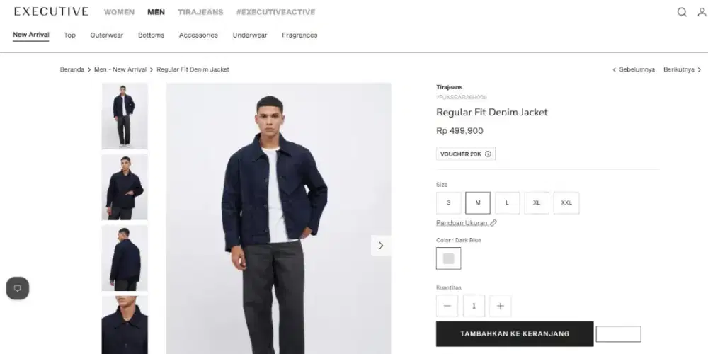 Jual Tirajeans Regular Fit Denim Jacket Original