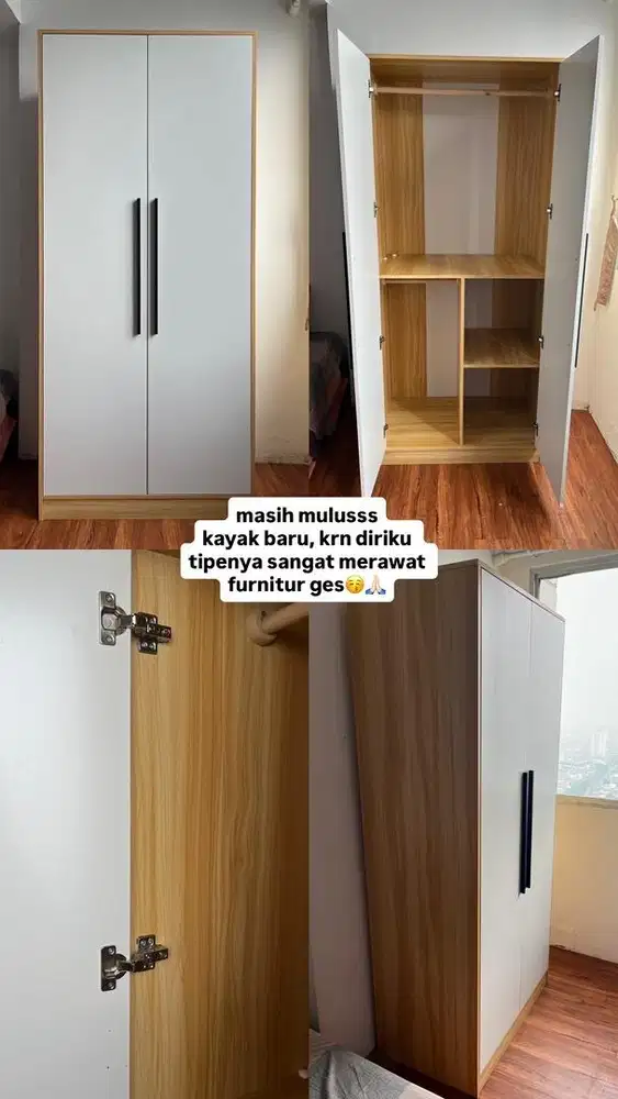 Lemari Minumalis 2 pintu terawat mulus like new