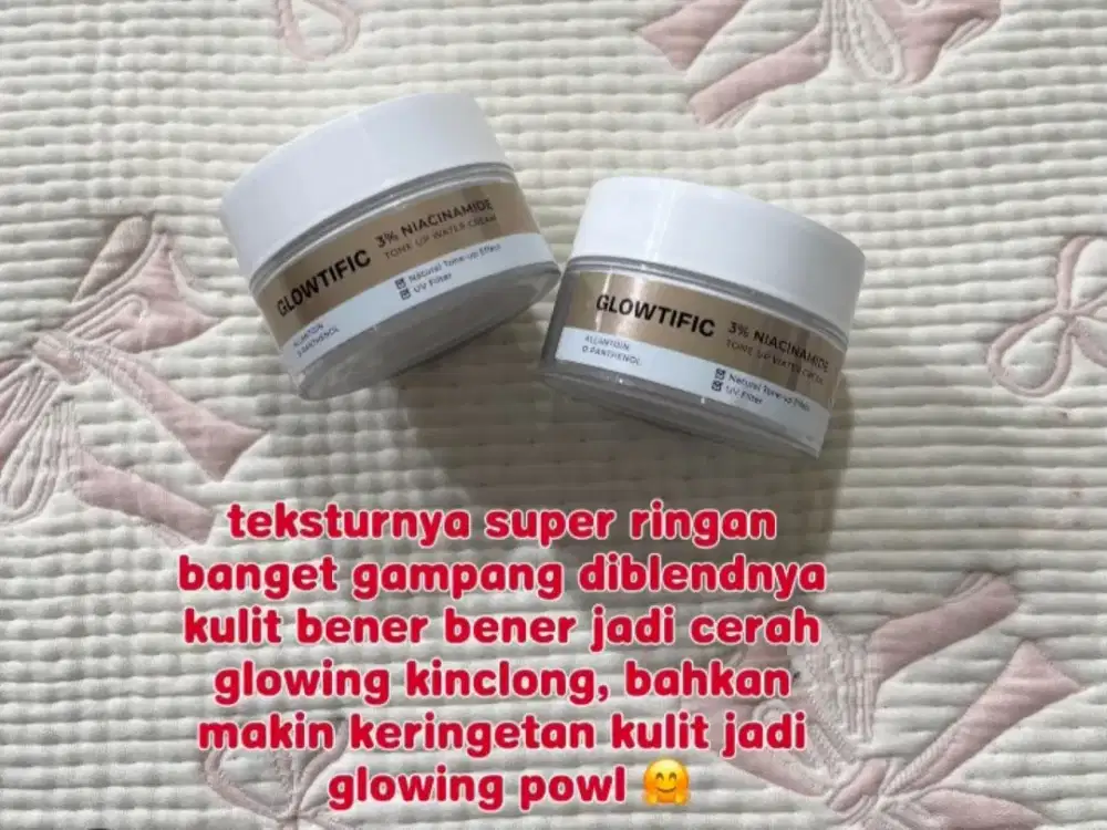 Ready Glowtific tone up water cream bpom dan halal