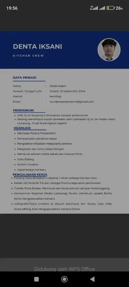 cari loker di dapur