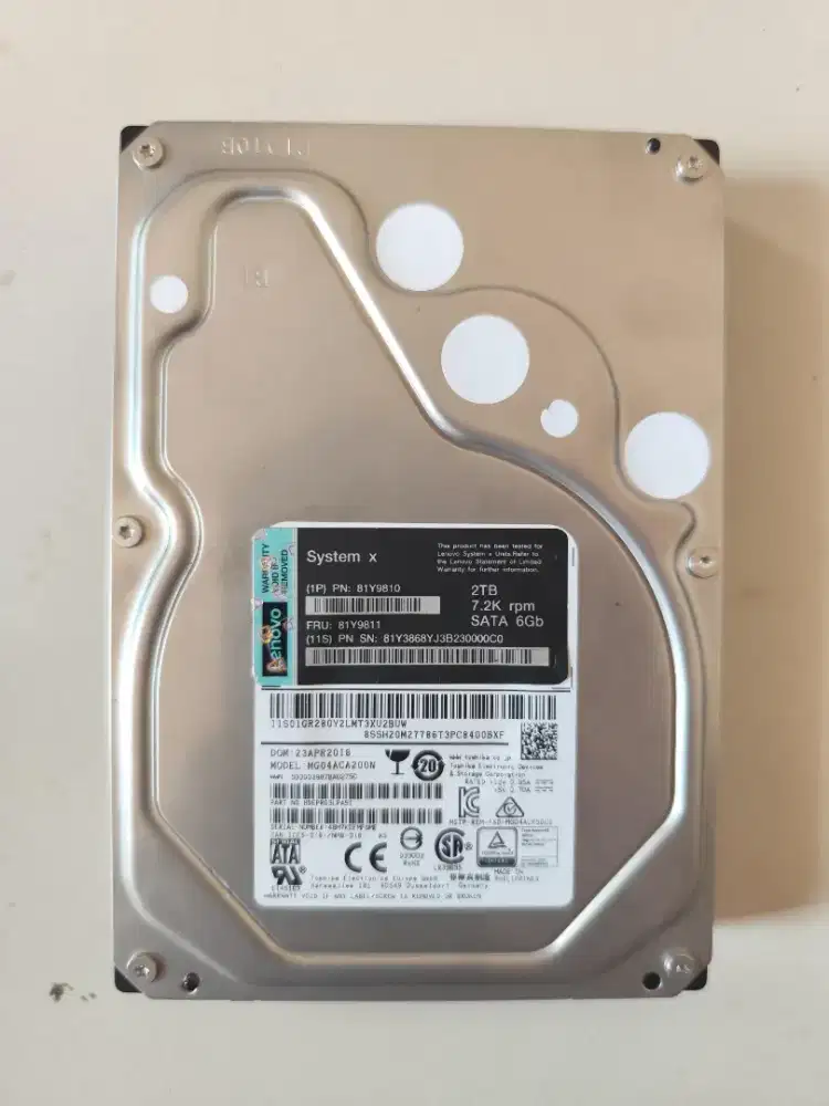 HDD/HARDISK LENOVO SYSTEM X. 2TB