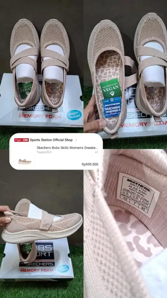 Skechers Bobs Skillz Women's Sneaker - Taupe