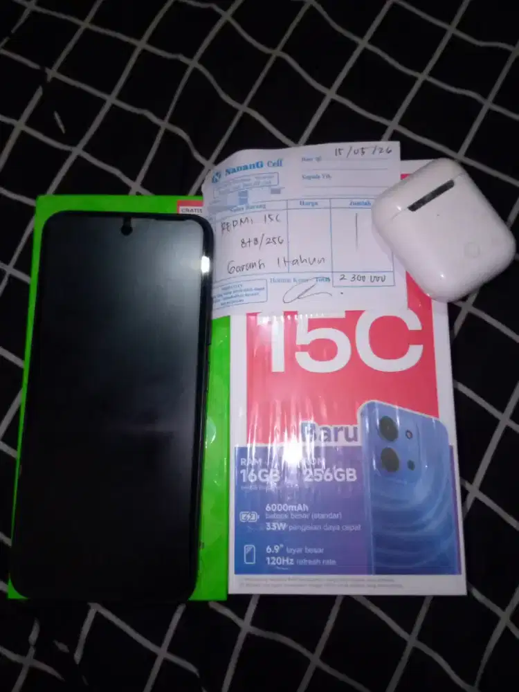Redmi 15C 8/256GB Fullset + Bonus Earphone
