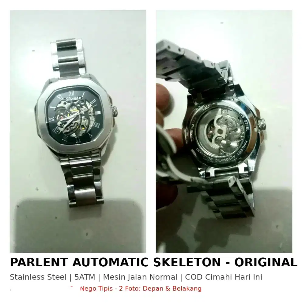 Jual Jam Tangan Pria Parlen Automatic Skeleton Original