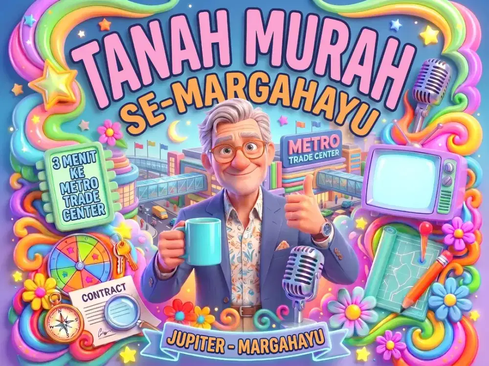 JUAL TANAH DI MARGAHAYU RAYA, BUAH BATU, BANDUNG KOTA.