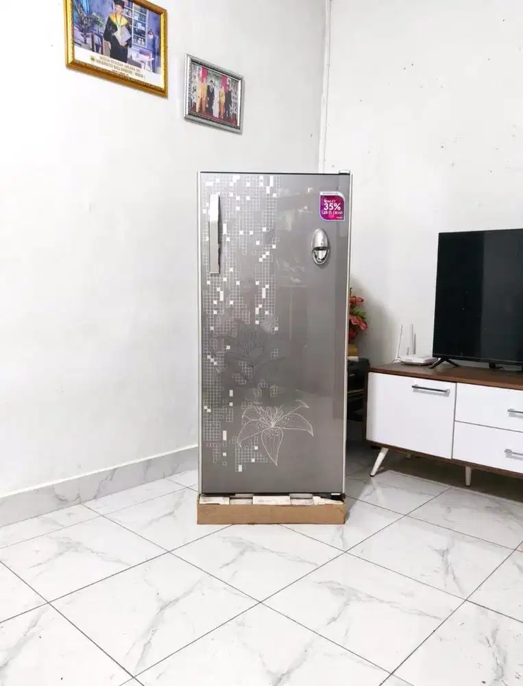 Jual kulkas plus dispenser polytron murah