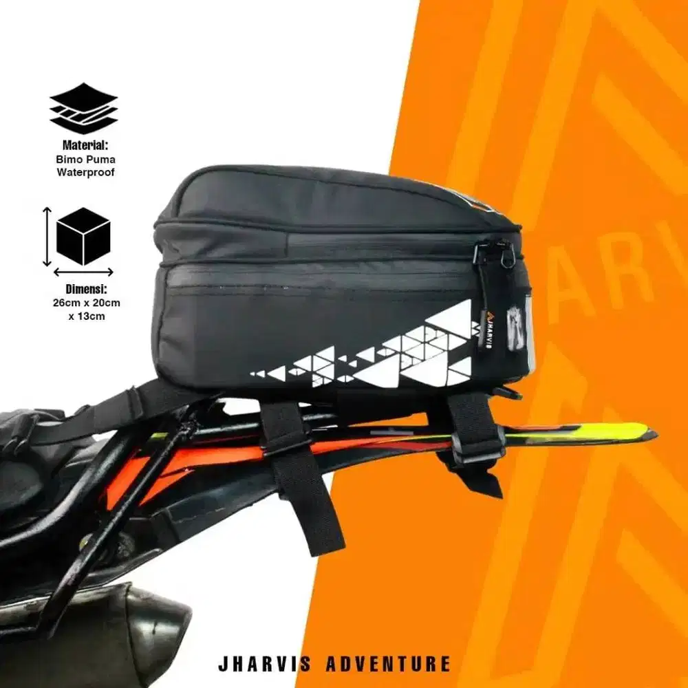JHARVIS TAS BOX MOTOR TRAIL BELAKANG  MATERIAL BAHAN DARI BIMO PUMA