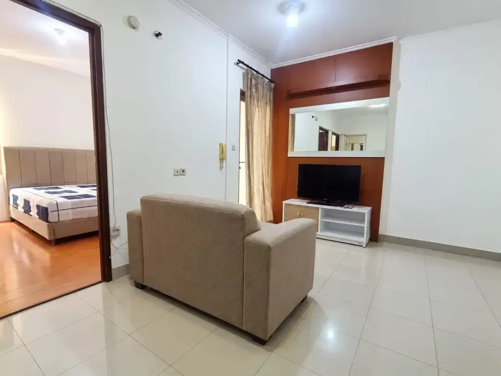 Unit Langka Sewa 2BR Furnished Bagus di Mediterania Garden Residence 1 Akses ke Tanjung Duren, Mall Central Park, Taman Anggrek, APL Tower