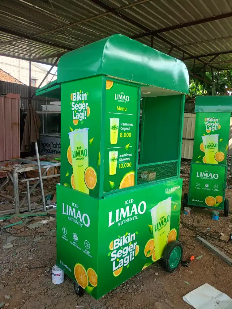 Booth custome rombong jualan gerobak umkm