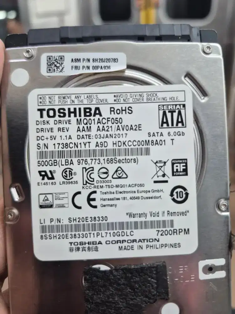 Harddisk laptop 500 gb