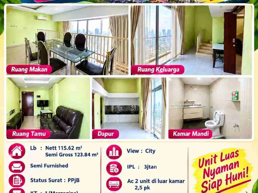DIJUAL APARTEMEN SIAP HUNI