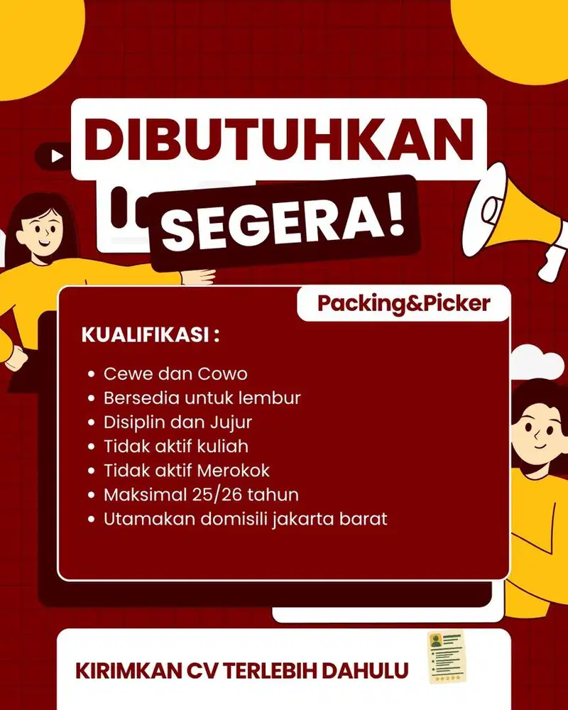 LOWONGAN PACKING & PICKER