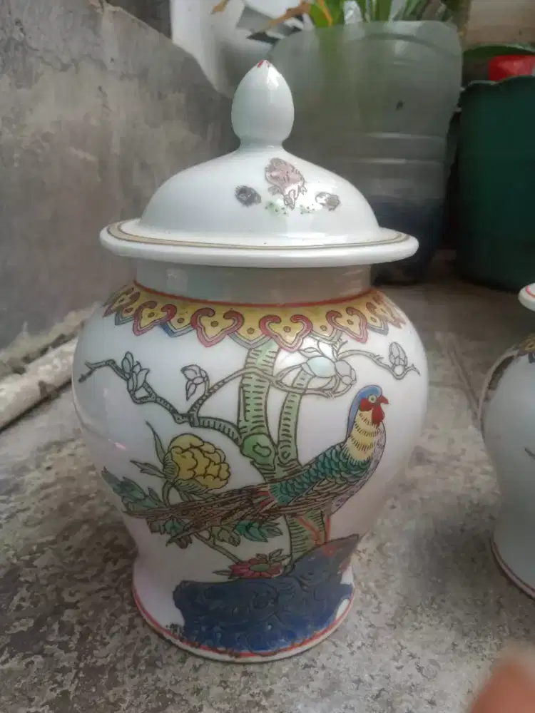 Guci cina 16cm motif ayam