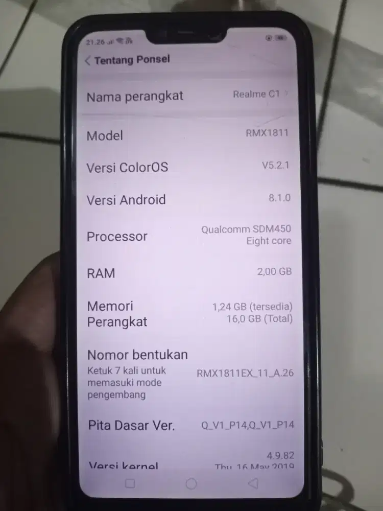 Realmi c1 ram 2