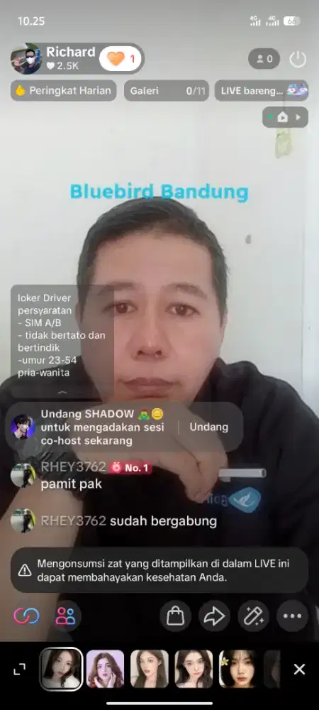 Loker driver blue bird