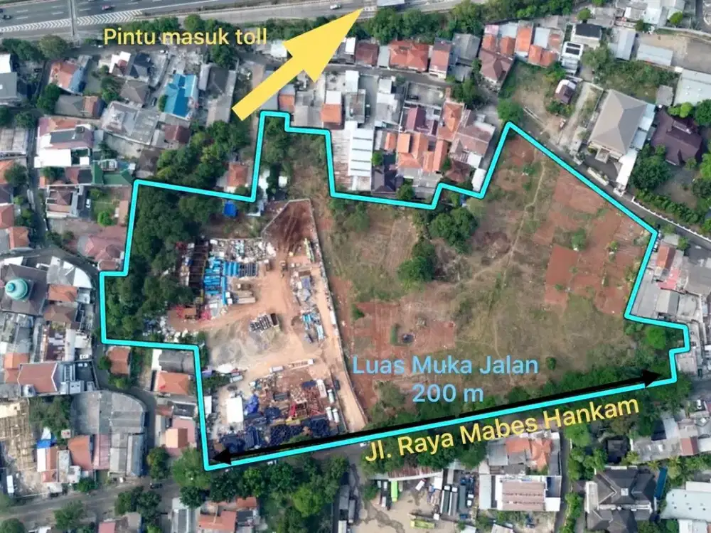 Tanah Komersial Terluas 3,1 Ha Jl. Mabes Hankam, Cilangkap, Jakarta Timur
