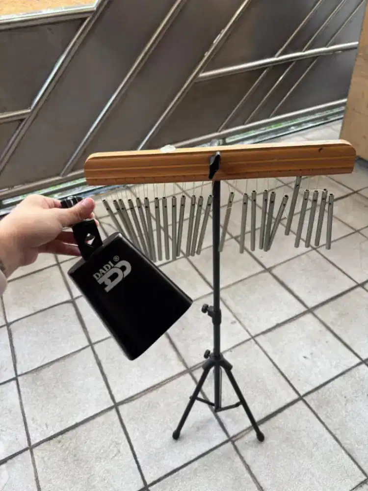 Paket Perkusi Lengkap DADI Original (Bar Chimes + Tamborin + Cowbell(