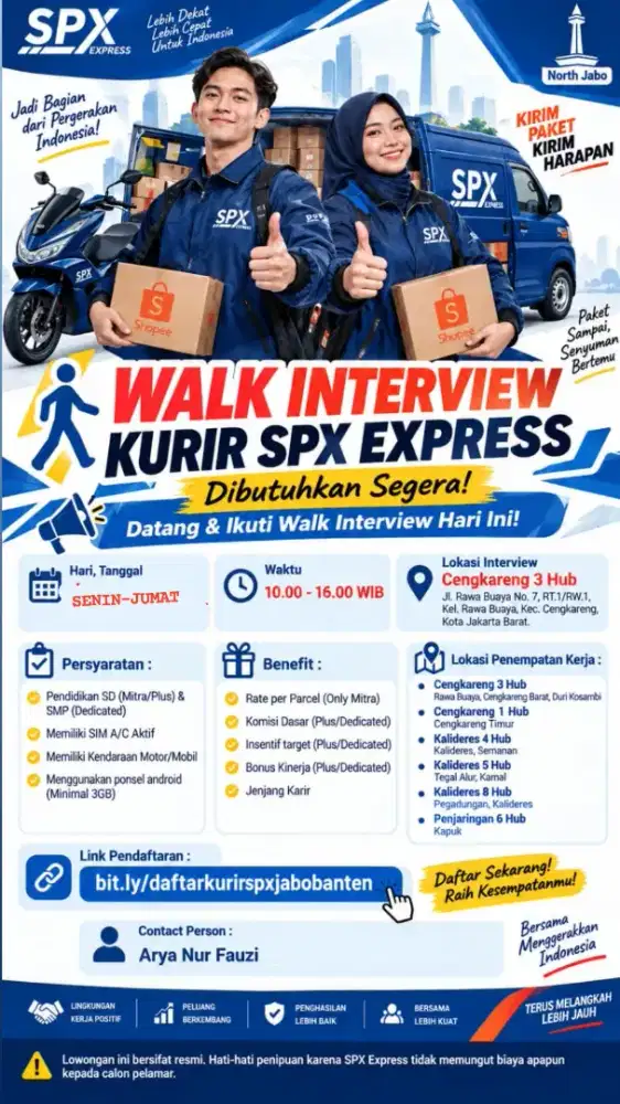 Info loker kurir SPX EPRESS SHOPEE
