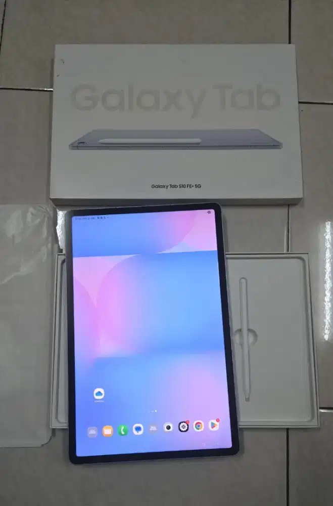 Tablet samsung s10 FE plus 5g ram 12/256 fullset nominus resmi sein