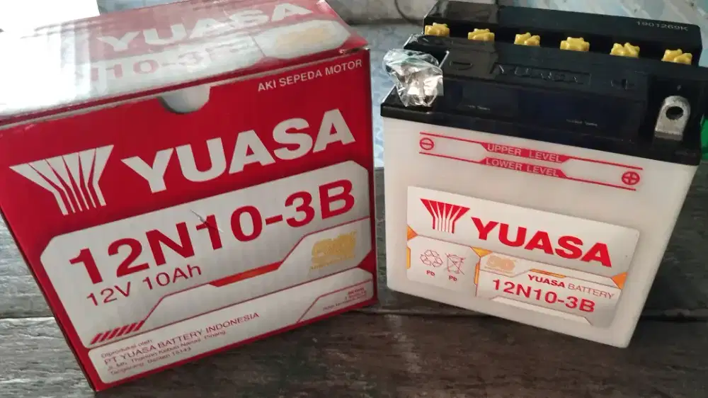 accu aki baru segel 10ah tossa roda 3 genset thunder merk yuasa ori