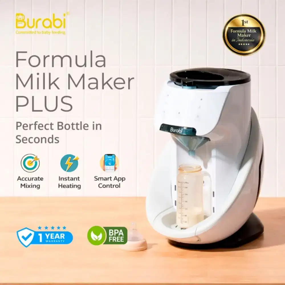 Burabi milk maker. Pembuat susu bayi otomatis