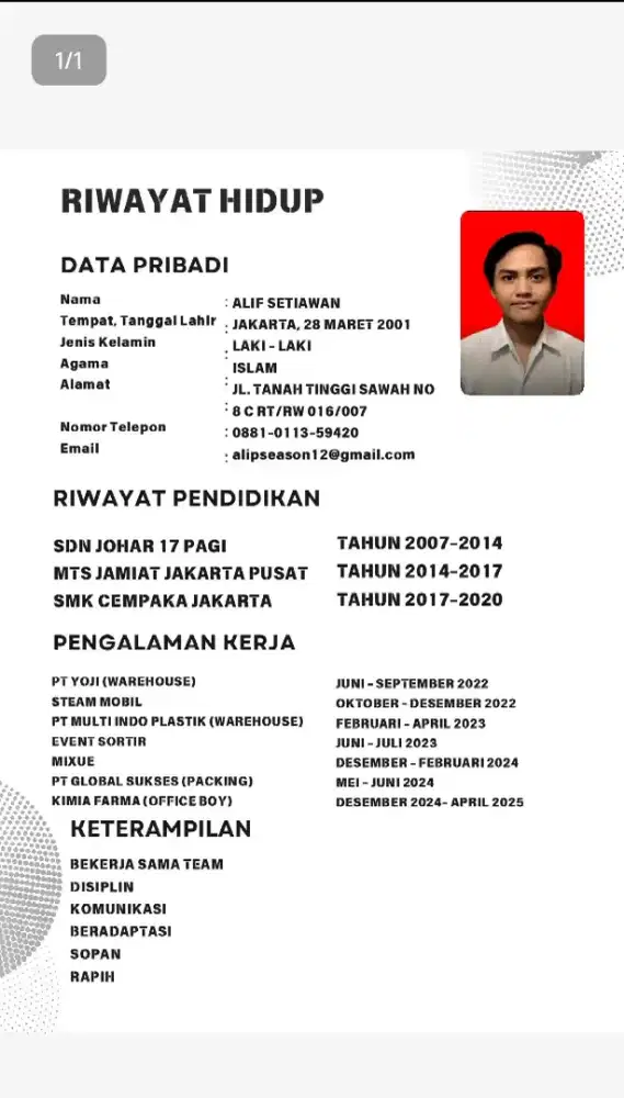 INFO LOWONGAN PEKERJAAN