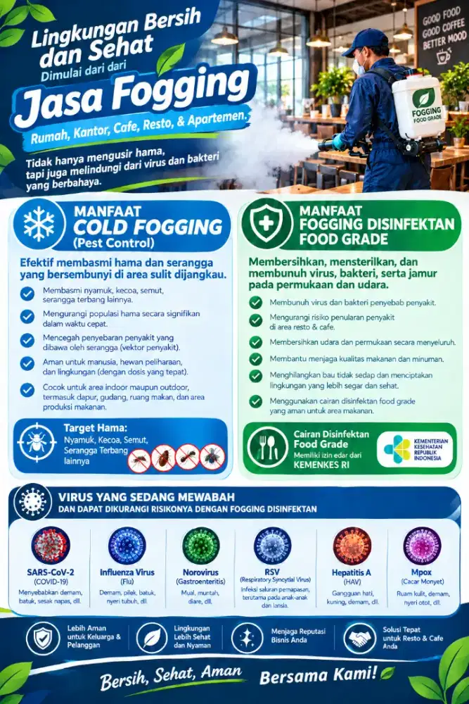 Jasa Fogging asap, Fogging Pengkabutan & Fogging Disinfektan