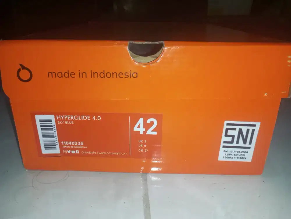 Ortuseight hyperglide 4.0 sky blue ukuran 42 Baru
