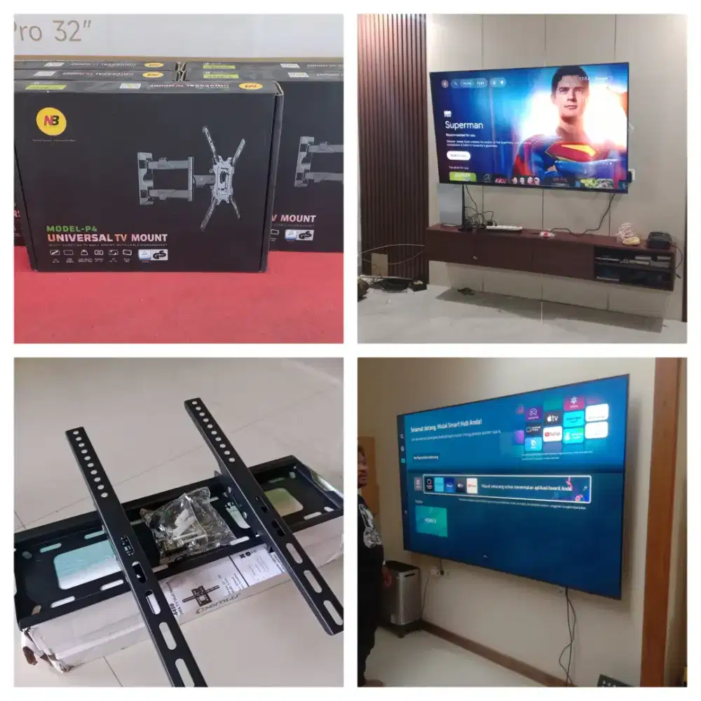 Bracket tv terima bongkar pasang bracket tempel di dinding