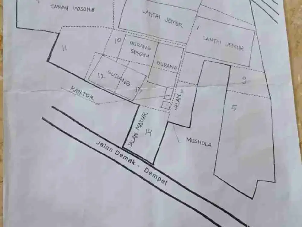 DIJUAL TANAH ZONA KUNING DEMAK. UNTUK GUDANG ATAU PERUMAHAN