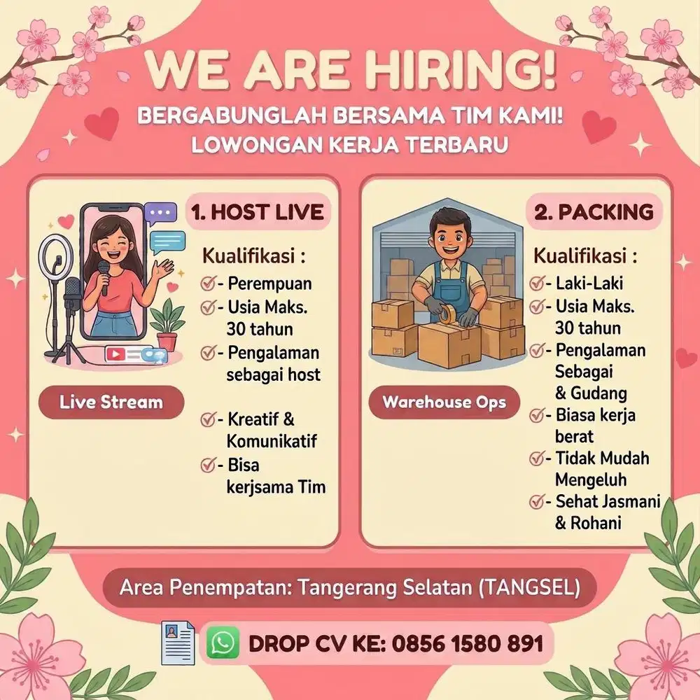 LOKER HOST DAN PACKING ONLINE SHOP